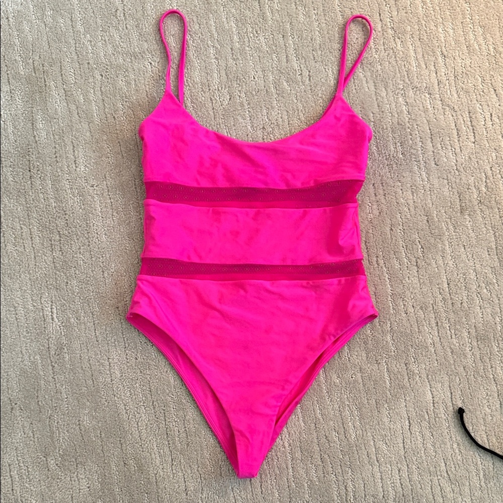 Lovers + Friends Hot Pink One-Piece Swimsuit
